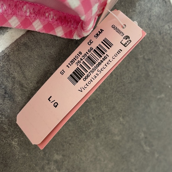 Victoria’s Secret Pink Gingham High Waisted Cheeky Bikini Bottom size Large - Picture 5 of 8